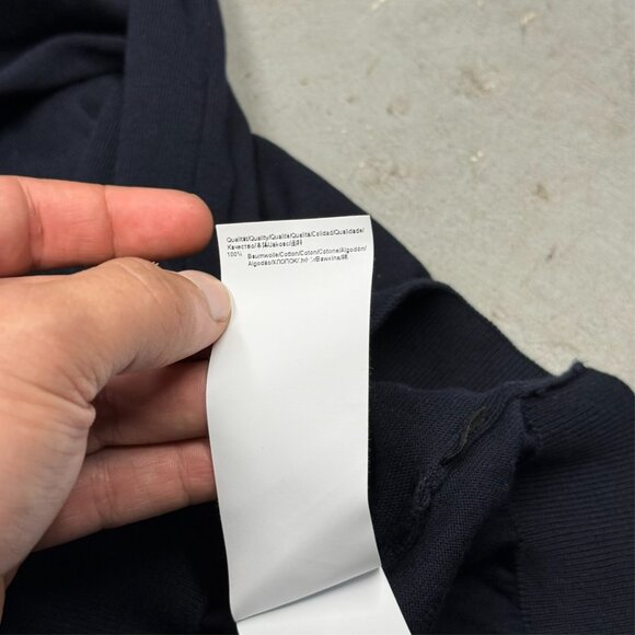 Hugo Boss Sweater Fabello Cotton Knit Lightweight Blue Crewneck XL - Picture 9 of 9